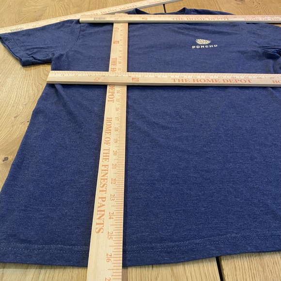 Poncho Outdoors Graphic T-Shirt Mens Small Steel Blue Short Sleeve Hiking* - Picture 4 of 6